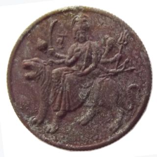 East India Company Hindu Goddess Mata Jagdamba One Rupee Coin Age 1616 (ab - 10) photo