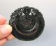 Chinese Hetian Black Green Jade Hollow Out Carved Dragon Pendant Nr Other photo 1