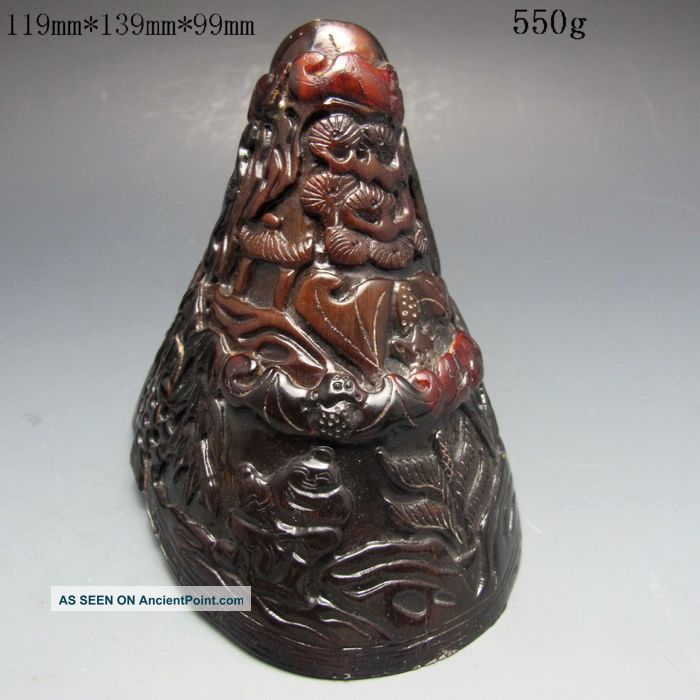 Old Antique 18 - 19th Chinese Ox Horn Statue - - Old Man&pine Tree Nr/nc1486 Other photo