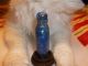 Carved Snuff Bottle - Lapis Lazulli With Lapis Top And Wood Stand Snuff Bottles photo 4