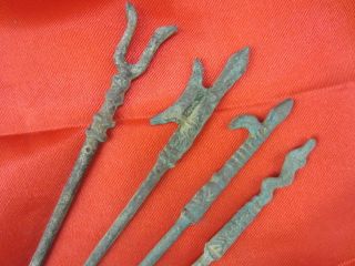 Collection Chinese Bronze Ancient Delicate Carving Knife & Sword Weapons - - Fh photo