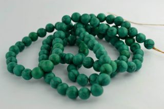 China Rare Collectibles Old Handwork Turquoise Bead Necklace Bracelet +++++++++ photo