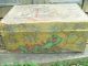 Antique Hand Painted Goat Chinese Trunk Chest W/ Issues,  As Table? Brass Handles Chests photo 7