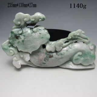 100% Natural Jadeite A Jade Hand - Carved Statues - - - Ruyi/lingzhi Nr/pc1945 photo