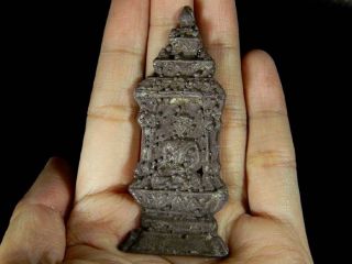 Ancient Phra Ruang Sit Soom Rueankaeo Kru Boran Thai Silver Mix Buddha Amulet photo