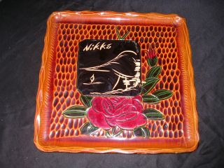 Wood Lacquered Tray Nikko Japan 1953 Lacquer photo