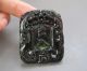 Chinese Hetian Black Green Jade Hollow Out Carved Dragon Pendant Nr Other photo 3