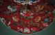 Antique Chinese Red Silk Embroidered Roundel Flowers Fruits Embroidery Qing 19th Robes & Textiles photo 4