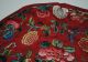 Antique Chinese Red Silk Embroidered Roundel Flowers Fruits Embroidery Qing 19th Robes & Textiles photo 2