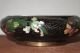Antique Brass Cloisonne Ashtray Enameled Inside Bowls photo 5