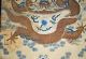 Antique Chinese Imperial Yellow Silk Embroidered Panel Dragon Gold Threads Robes & Textiles photo 4