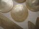 Over 80 Antique Engraved Mother Of Pearl Gaming Counters - Various Shapes Other photo 3