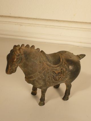 Bronzed Horse With Saddle photo