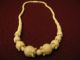 Rare Found Natural Ox Bone Necklace With Carved Beads 18 