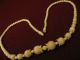 Rare Found Natural Ox Bone Necklace With Carved Beads 18 