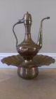 Antique Jug Persian Aftabeh Water Pitcher Set & Bowl Middle East photo 2