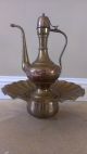 Antique Jug Persian Aftabeh Water Pitcher Set & Bowl Middle East photo 3