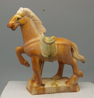 Oriental Pottery Ceramic Leaping Tang Horse photo
