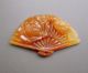 100% Chinese Yellow Dragon Jade Carved Peony Bird Pendant Nr Other photo 2