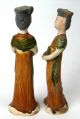 A Pair Three - Colour Glaze Ceramic Musical Woman Figure Men, Women & Children photo 4