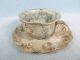 Early 20thc Japanese Banko Ware Teacup & Saucer Tapestry Teapots photo 1