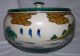 1848 - 1854 Kutani Matsuyama Kiln Lidded Serving Bowl Green Yellow Blue Mint Japan Bowls photo 2