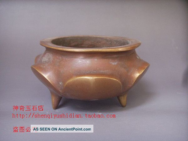 Js532 Rare,  Chinese Bronze Carved Incense Burners Incense Burners photo