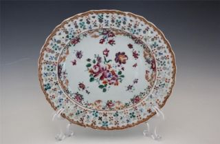 C1760 Chinese Export Porcelain Famille Rose Excellent Small Platter photo