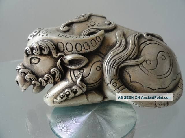 Chinese Bronze Copper Statue Cow Twelve Chinese Zodiac Signs Vivid Heavy 10 Amulets photo
