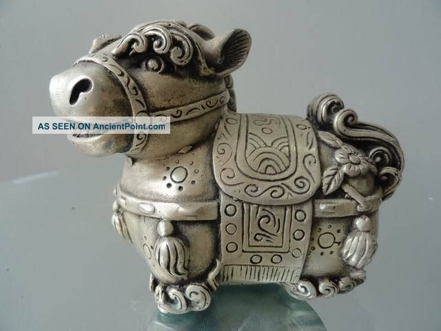 Chinese Bronze Copper Statue Horse Twelve Chinese Zodiac Signs Vivid Heavy 11 Amulets photo