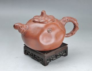 Antique 19th Century Chinese Yixing Teapot Relief 