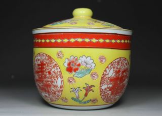 Chinese Old Porcelain Handwork Painting Flower Pot photo
