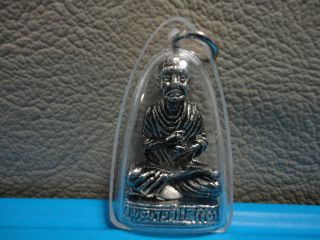 Lp Toa Buddha Statue Good Luck Safe Charm Thai Amulet Pendant photo