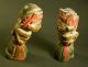 2 Antique Balinese Figural Wood Carvings Probably Furniture Parts C 1900 Other photo 2
