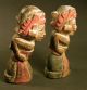 2 Antique Balinese Figural Wood Carvings Probably Furniture Parts C 1900 Other photo 3