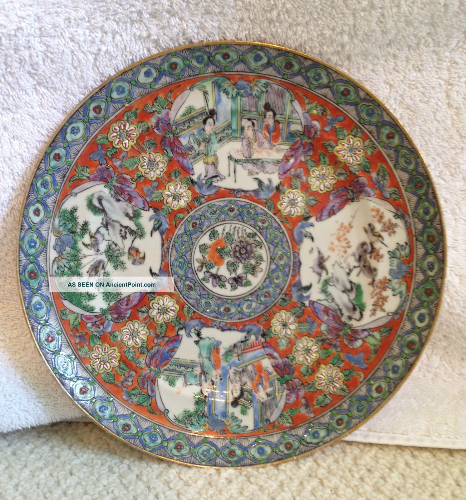Antique Chinese Porcelain Famille Verte Plate Perfect Plates photo