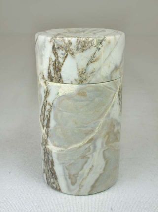 Chinese Marble Stone Toothpick Container,  Natural Pattern photo