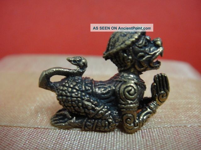 Hanuman Monkey Ramayana Thai Brass Amulet Pendant Statues photo