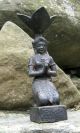 Small Bronze Praying Female Figure.  Candle Holder Statues photo 10