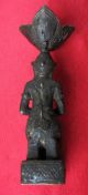Small Bronze Praying Female Figure.  Candle Holder Statues photo 5