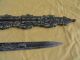 Chinese Bronze Old Tower Sword Exquisite Carved Handle&sheath Fancy Unique 2 Swords photo 4