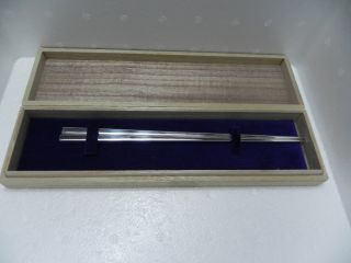 Exquisite Vintage Antique Japanese Sterling Silver Chopsticks With Box photo