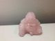 Hand Carved Rose Quartz Happy Buddha With Wooden Stand Buddha photo 1
