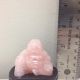Hand Carved Rose Quartz Happy Buddha With Wooden Stand Buddha photo 5
