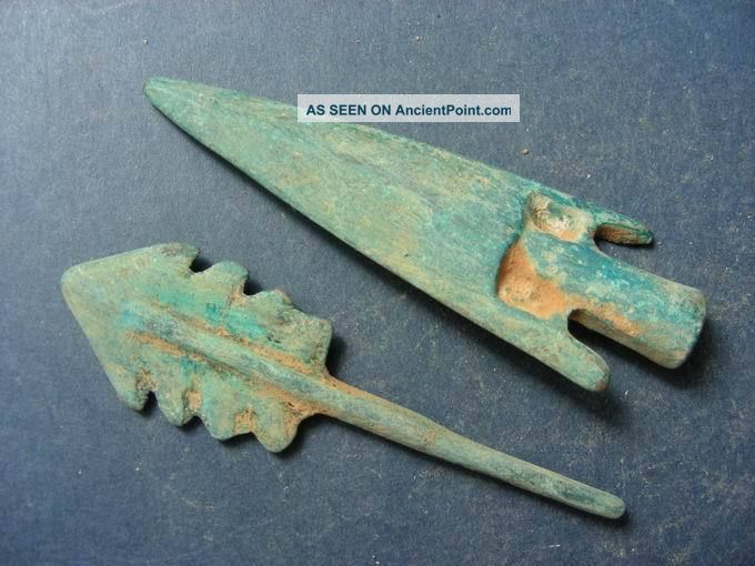 Chinese Bronze Antique 2 Arrow - Head Weapon Arrows Collection Treasure Valuable Other photo