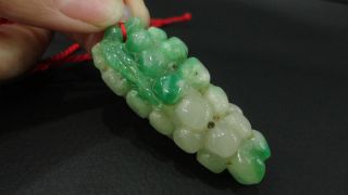 Chinese Green Jade/jadeite Pendant/length Grape photo