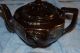 Small Vintage Japanese Coronet Browntea Pot Handpainted Enamel Teapots photo 1