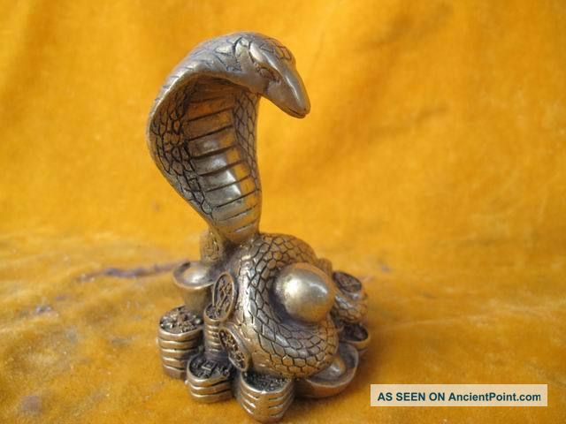 Snake Sculpturecopper Chinese Old Ancient Snakes photo