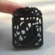 Chinese Hetian Black Green Jade Hollow Out Carved Fish Pendant Nr Other photo 1