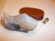 Carved Snuff Bottle - Two Goldfish - Greyish Banded Agate - Pearl Top And Wood Base Snuff Bottles photo 6